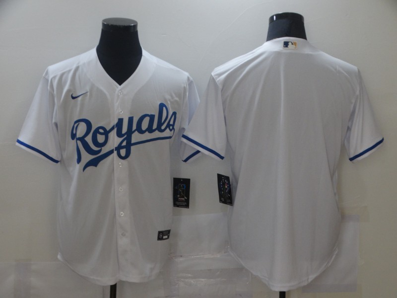 Men's Kansas City Royals White Home Blank Jersey